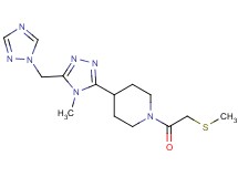 1-[(methylthio)acetyl]-4-[4-methyl-5-(1H-1,2,4-triazol-1-ylmethyl)-4H-1,2,4-triazol-3-yl]piperidine