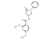 2,6-dimethoxy-N-(5-oxo-1-phenyl-3-pyrrolidinyl)nicotinamide