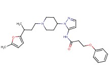 N-(1-{1-[3-(5-methyl-2-furyl)butyl]-4-piperidinyl}-1H-pyrazol-5-yl)-3-phenoxypropanamide