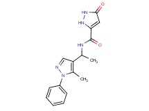 N-[1-(5-methyl-1-phenyl-1H-pyrazol-4-yl)ethyl]-5-oxo-2,5-dihydro-1H-pyrazole-3-carboxamide