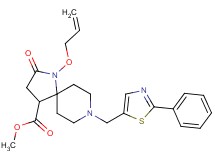 methyl 1-(allyloxy)-2-oxo-8-[(2-phenyl-1,3-thiazol-5-yl)methyl]-1,8-diazaspiro[4.5]decane-4-carboxylate