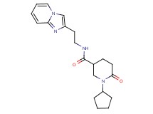 1-cyclopentyl-N-(2-imidazo[1,2-a]pyridin-2-ylethyl)-6-oxo-3-piperidinecarboxamide