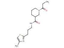 N-[3-(4-methyl-1,3-thiazol-2-yl)propyl]-1-propionyl-3-piperidinecarboxamide