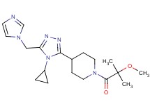 4-[4-cyclopropyl-5-(1H-imidazol-1-ylmethyl)-4H-1,2,4-triazol-3-yl]-1-(2-methoxy-2-methylpropanoyl)piperidine