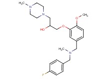1-(5-{[(4-fluorobenzyl)(methyl)amino]methyl}-2-methoxyphenoxy)-3-(4-methyl-1-piperazinyl)-2-propanol