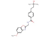 4-(3-hydroxy-3-methylbutyl)-N-[(5-methoxy-1,3-benzoxazol-2-yl)methyl]benzamide