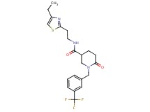N-[2-(4-ethyl-1,3-thiazol-2-yl)ethyl]-6-oxo-1-[3-(trifluoromethyl)benzyl]-3-piperidinecarboxamide