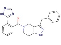 3-benzyl-5-[2-(1H-1,2,4-triazol-5-yl)benzoyl]-4,5,6,7-tetrahydro-1H-pyrazolo[4,3-c]pyridine