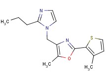 5-methyl-2-(3-methyl-2-thienyl)-4-[(2-propyl-1H-imidazol-1-yl)methyl]-1,3-oxazole