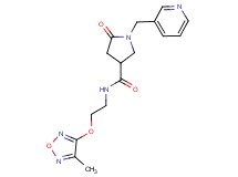 N-{2-[(4-methyl-1,2,5-oxadiazol-3-yl)oxy]ethyl}-5-oxo-1-(3-pyridinylmethyl)-3-pyrrolidinecarboxamide