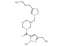 3-[(4-butyl-1H-1,2,3-triazol-1-yl)methyl]-1-[(3-ethyl-1-methyl-1H-pyrazol-5-yl)carbonyl]piperidine