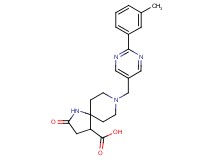 8-{[2-(3-methylphenyl)pyrimidin-5-yl]methyl}-2-oxo-1,8-diazaspiro[4.5]decane-4-carboxylic acid