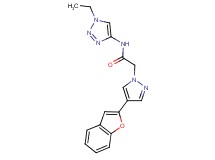 2-[4-(1-benzofuran-2-yl)-1H-pyrazol-1-yl]-N-(1-ethyl-1H-1,2,3-triazol-4-yl)acetamide