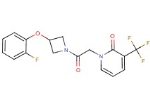 1-{2-[3-(2-fluorophenoxy)azetidin-1-yl]-2-oxoethyl}-3-(trifluoromethyl)pyridin-2(1H)-one