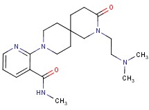 2-{2-[2-(dimethylamino)ethyl]-3-oxo-2,9-diazaspiro[5.5]undec-9-yl}-N-methylnicotinamide