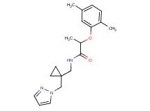 2-(2,5-dimethylphenoxy)-N-{[1-(1H-pyrazol-1-ylmethyl)cyclopropyl]methyl}propanamide