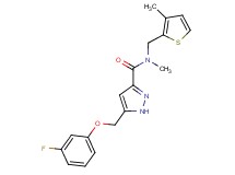 5-[(3-fluorophenoxy)methyl]-N-methyl-N-[(3-methyl-2-thienyl)methyl]-1H-pyrazole-3-carboxamide