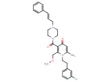 1-[2-(3-chlorophenyl)ethyl]-2-(methoxymethyl)-6-methyl-3-({4-[(2E)-3-phenyl-2-propen-1-yl]-1-piperazinyl}carbonyl)-4(1H)-pyridinone