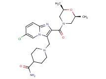 1-[(6-chloro-2-{[(2R*,6S*)-2,6-dimethyl-4-morpholinyl]carbonyl}imidazo[1,2-a]pyridin-3-yl)methyl]-4-piperidinecarboxamide