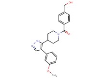 [4-({4-[4-(3-methoxyphenyl)-1H-pyrazol-5-yl]piperidin-1-yl}carbonyl)phenyl]methanol