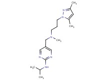 5-{[[3-(3,5-dimethyl-1H-pyrazol-1-yl)propyl](methyl)amino]methyl}-N-isopropylpyrimidin-2-amine