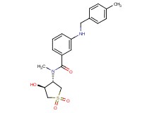 N-[(3S*,4S*)-4-hydroxy-1,1-dioxidotetrahydro-3-thienyl]-N-methyl-3-[(4-methylbenzyl)amino]benzamide