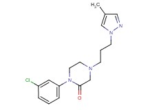 1-(3-chlorophenyl)-4-[3-(4-methyl-1H-pyrazol-1-yl)propyl]-2-piperazinone