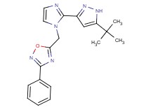 5-{[2-(5-tert-butyl-1H-pyrazol-3-yl)-1H-imidazol-1-yl]methyl}-3-phenyl-1,2,4-oxadiazole