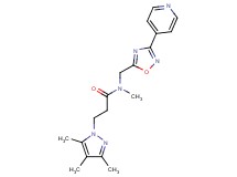 N-methyl-N-{[3-(4-pyridinyl)-1,2,4-oxadiazol-5-yl]methyl}-3-(3,4,5-trimethyl-1H-pyrazol-1-yl)propanamide