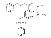 1-ethyl-2-methyl-5-[(phenylsulfonyl)amino]-N-[2-(2-pyridinyl)ethyl]-1H-benzimidazole-7-carboxamide