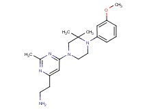 (2-{6-[4-(3-methoxyphenyl)-3,3-dimethylpiperazin-1-yl]-2-methylpyrimidin-4-yl}ethyl)amine