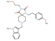 3-(2-methoxyethyl)-1-[2-(4-methoxyphenyl)ethyl]-8-[(1-methyl-1H-indol-3-yl)methyl]-1,3,8-triazaspiro[4.5]decane-2,4-dione