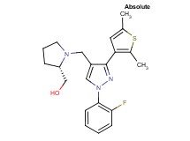 ((2S)-1-{[3-(2,5-dimethyl-3-thienyl)-1-(2-fluorophenyl)-1H-pyrazol-4-yl]methyl}-2-pyrrolidinyl)methanol