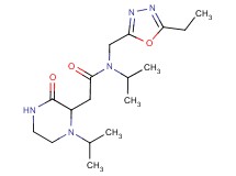 N-[(5-ethyl-1,3,4-oxadiazol-2-yl)methyl]-N-isopropyl-2-(1-isopropyl-3-oxo-2-piperazinyl)acetamide