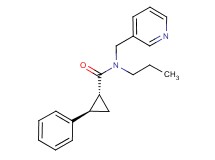 (1R*,2R*)-2-phenyl-N-propyl-N-(pyridin-3-ylmethyl)cyclopropanecarboxamide