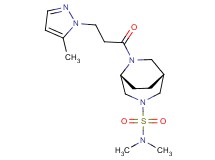 (1R*,5R*)-N,N-dimethyl-6-[3-(5-methyl-1H-pyrazol-1-yl)propanoyl]-3,6-diazabicyclo[3.2.2]nonane-3-sulfonamide