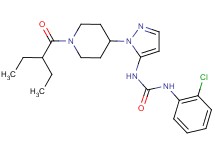 N-(2-chlorophenyl)-N'-{1-[1-(2-ethylbutanoyl)-4-piperidinyl]-1H-pyrazol-5-yl}urea