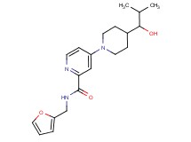 N-(2-furylmethyl)-4-[4-(1-hydroxy-2-methylpropyl)-1-piperidinyl]-2-pyridinecarboxamide