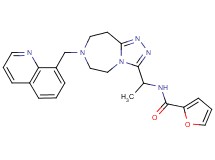 N-{1-[7-(8-quinolinylmethyl)-6,7,8,9-tetrahydro-5H-[1,2,4]triazolo[4,3-d][1,4]diazepin-3-yl]ethyl}-2-furamide