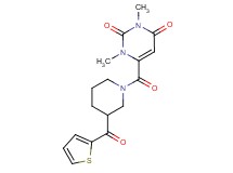 1,3-dimethyl-6-{[3-(2-thienylcarbonyl)-1-piperidinyl]carbonyl}-2,4(1H,3H)-pyrimidinedione