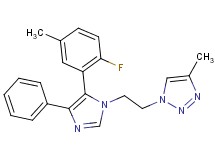 1-{2-[5-(2-fluoro-5-methylphenyl)-4-phenyl-1H-imidazol-1-yl]ethyl}-4-methyl-1H-1,2,3-triazole