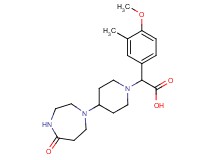 (4-methoxy-3-methylphenyl)[4-(5-oxo-1,4-diazepan-1-yl)piperidin-1-yl]acetic acid