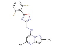 N-{[5-(2,6-difluorophenyl)-1,2,4-oxadiazol-3-yl]methyl}-2,5-dimethylpyrazolo[1,5-a]pyrimidin-7-amine