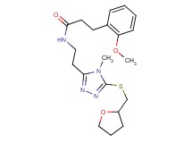 3-(2-methoxyphenyl)-N-(2-{4-methyl-5-[(tetrahydro-2-furanylmethyl)thio]-4H-1,2,4-triazol-3-yl}ethyl)propanamide