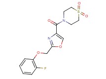 4-({2-[(2-fluorophenoxy)methyl]-1,3-oxazol-4-yl}carbonyl)thiomorpholine 1,1-dioxide