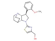 {2-[(2R*,3S*,6R*)-3-(2-methoxyphenyl)-1,5-diazatricyclo[5.2.2.0~2,6~]undec-5-yl]-1,3-thiazol-4-yl}methanol