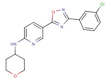 5-[3-(3-chlorophenyl)-1,2,4-oxadiazol-5-yl]-N-(tetrahydro-2H-pyran-4-yl)-2-pyridinamine