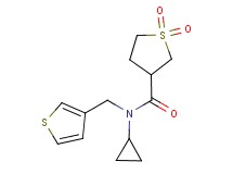 N-cyclopropyl-N-(3-thienylmethyl)tetrahydrothiophene-3-carboxamide 1,1-dioxide