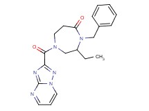 4-benzyl-3-ethyl-1-([1,2,4]triazolo[1,5-a]pyrimidin-2-ylcarbonyl)-1,4-diazepan-5-one