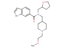 N-{[1-(2-methoxyethyl)-4-piperidinyl]methyl}-N-(tetrahydro-2-furanylmethyl)-1H-indole-6-carboxamide
